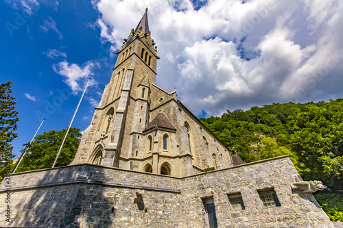 Vaduz cathedral in Liechtenstein