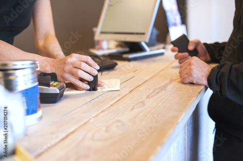 Reception in the veterinary clinic. Execution of documents.