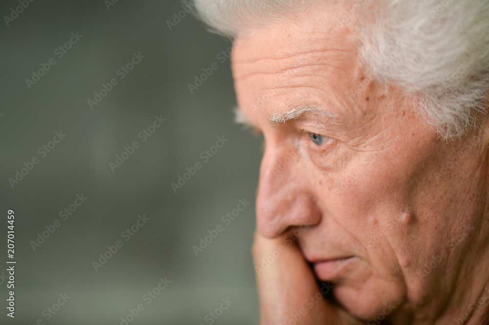 Portrait of sad senior man Portrait of sad senior man