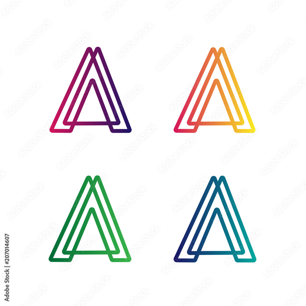 Letter A Logo Set Vector Design Letter A Logo Set Vector Design