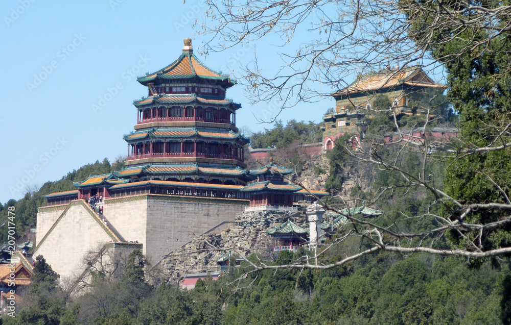 Famous palace building of the imperial Summer Palace in Beijing, China Famous palace building of the imperial Summer Palace in Beijing, China