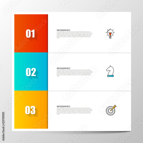 Infographic design template. Business concept with 3 steps