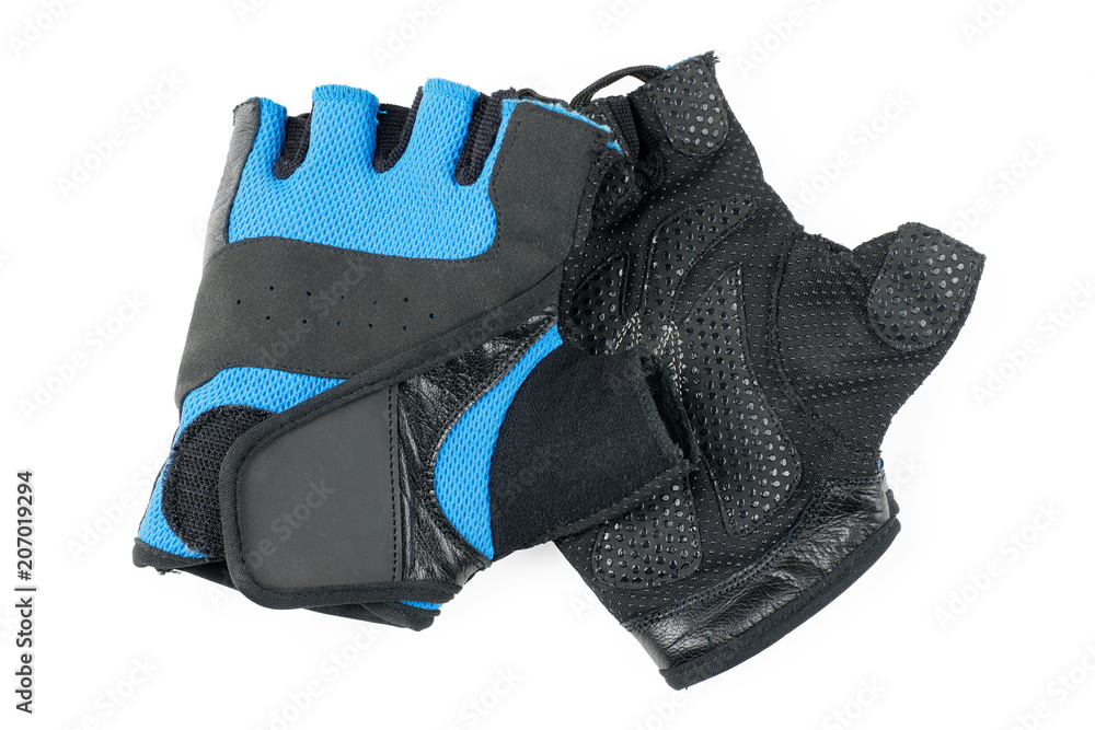 Cycling gloves isolated on white