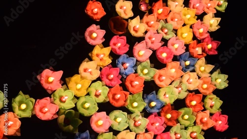 lotus lantern flower on water