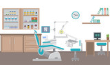 Vector illustration. Dental office. Flat design.