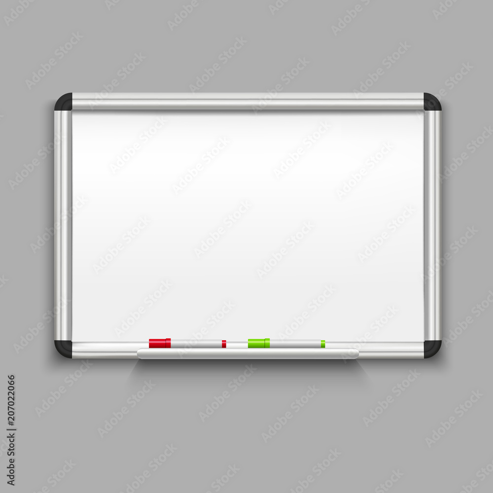 Realistic Detailed 3d Whiteboard. Vector Realistic Detailed 3d Whiteboard. Vector