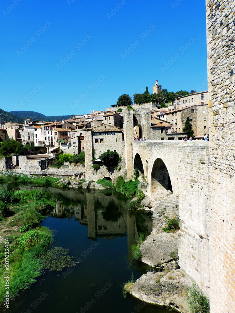 Medieval bridge Besalu - Spain.