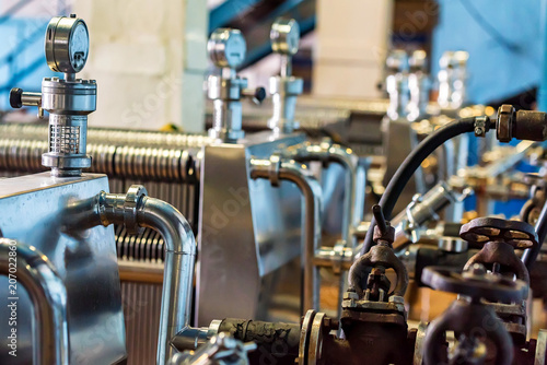 Photos Industrial cartridge filter mechanism at winery