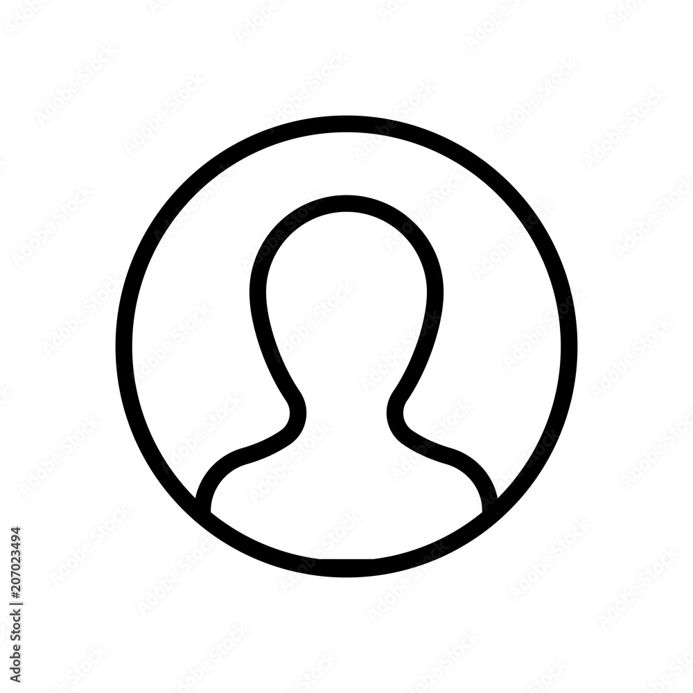 Profile, person in circle Profile, person in circle