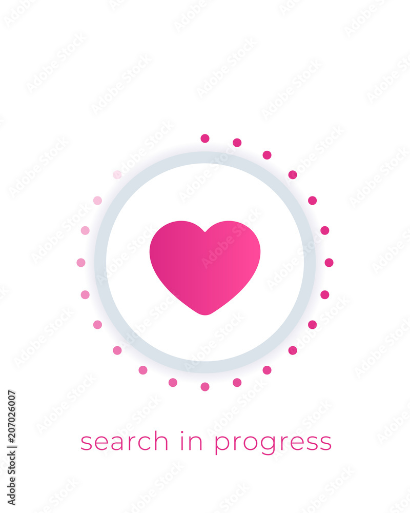 dating app vector, love search