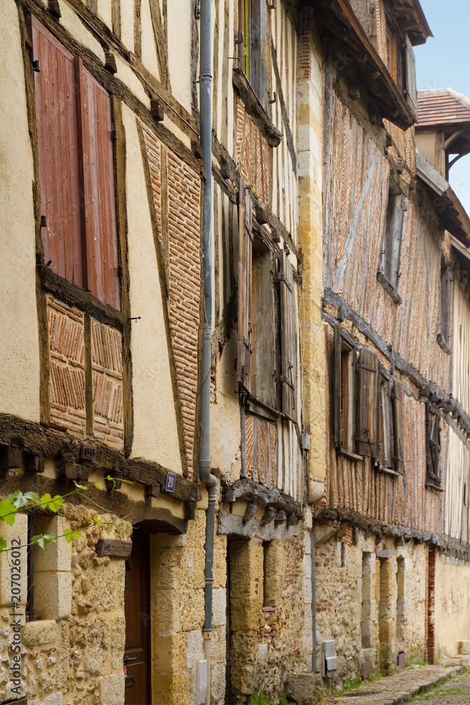 Fachwerkhäuser in der Altstadt von Bergerac