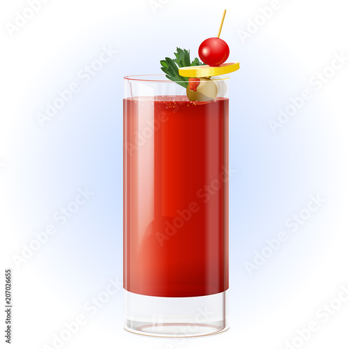 Summer cocktail vector illustration