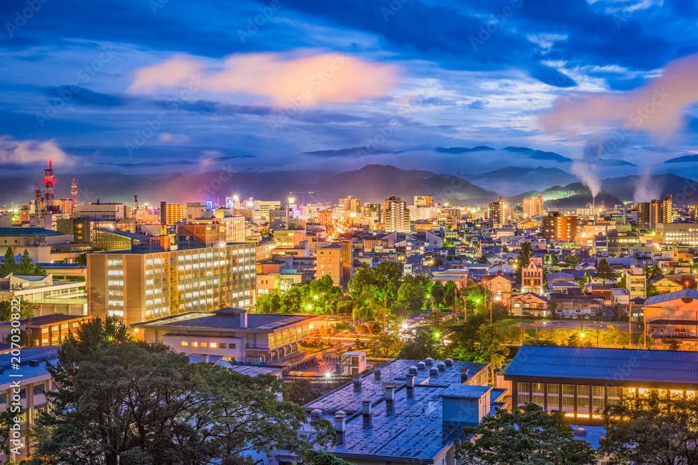 Naklejka premium Tottori, Japan Skyline