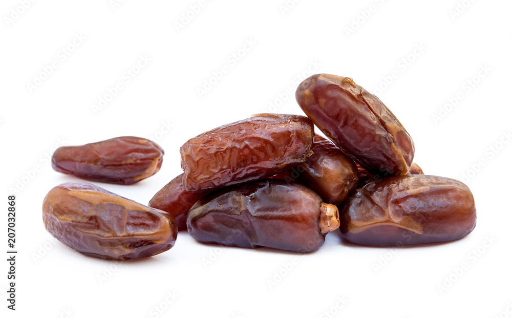Dried sweet dates isolated on a white backgrounds Dried sweet dates isolated on a white backgrounds