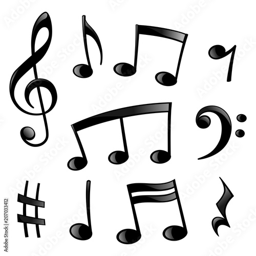 Set of musical signs