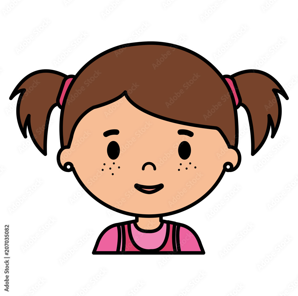 little girl daughter character vector illustration design