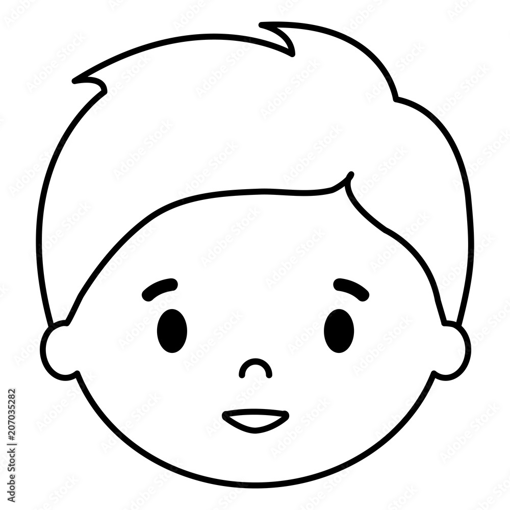 little boy son head character vector illustration design little boy son head character vector illustration design