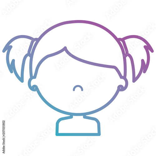 little girl daughter shirtless character vector illustration design