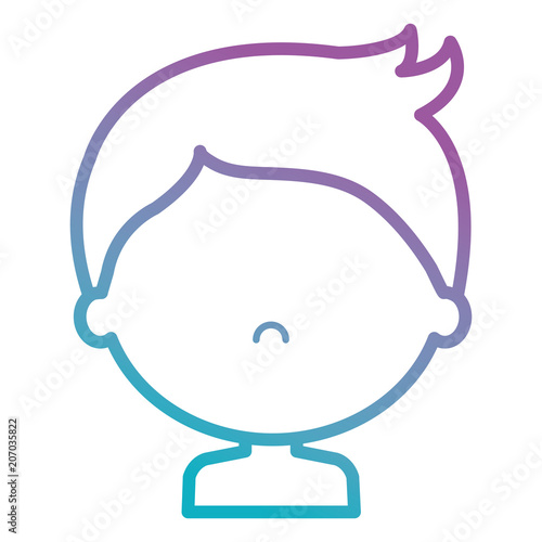 little boy son shirtless character vector illustration design