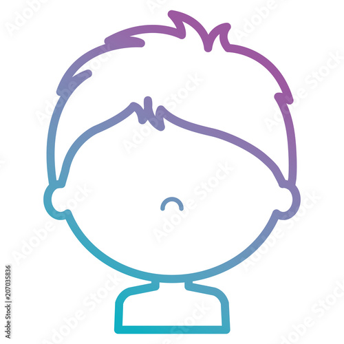 little boy son shirtless character vector illustration design