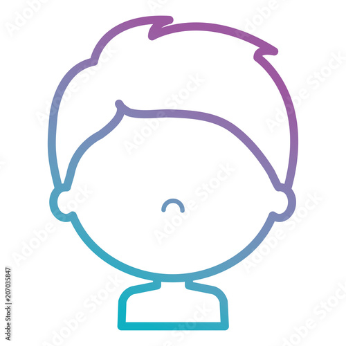 little boy son shirtless character vector illustration design