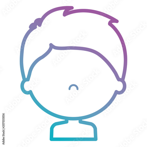 little boy son shirtless character vector illustration design