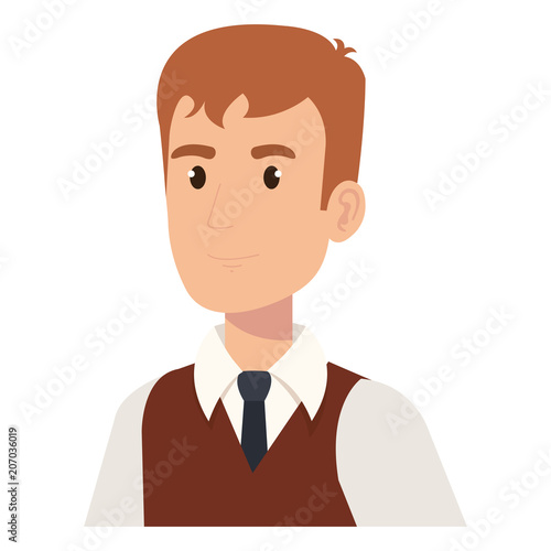 businessman avatar character icon vector illustration design