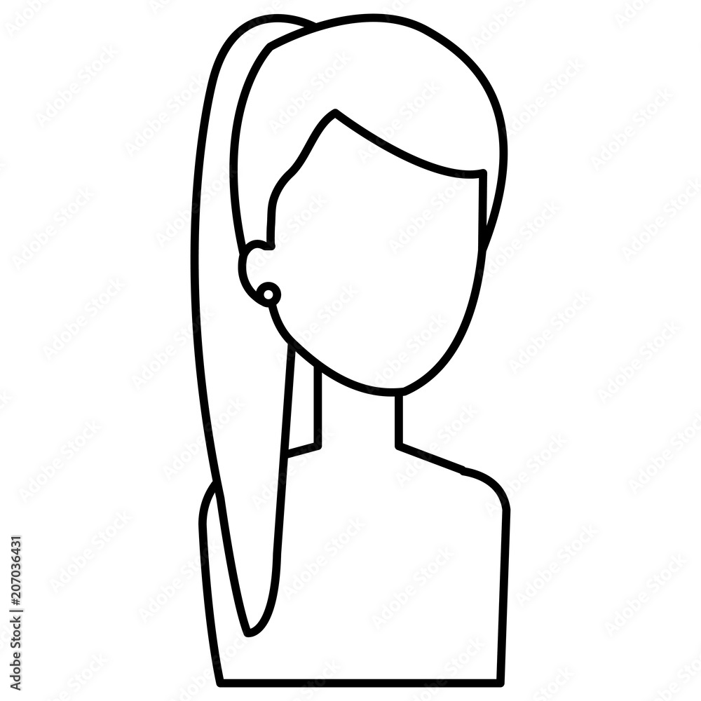 beautiful and young woman shirtless character vector illustration design beautiful and young woman shirtless character vector illustration design