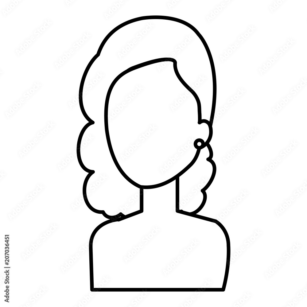 beautiful and young woman shirtless character vector illustration design