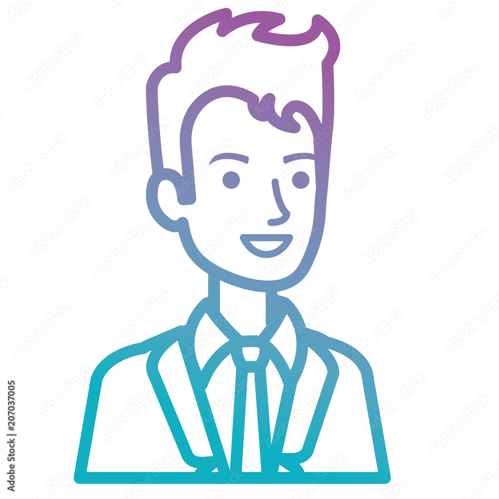 businessman avatar character icon vector illustration design