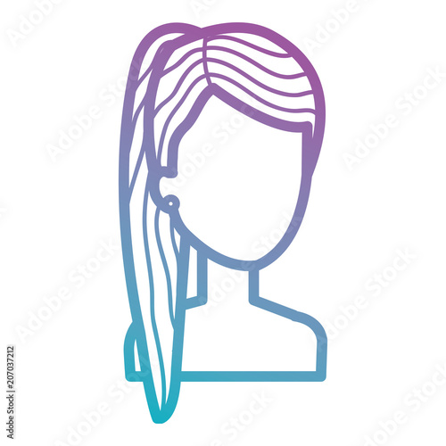 beautiful and young woman shirtless character vector illustration design