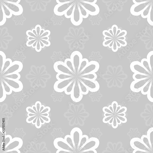 Floral ornament background. Seamless geometric pattern.