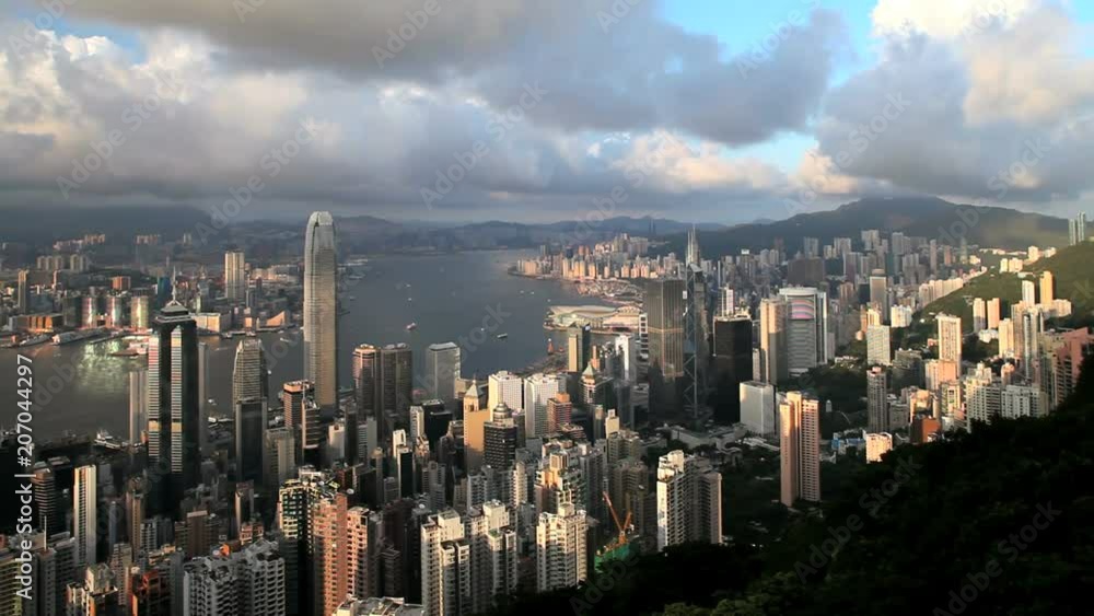 China, Hong Kong, business district with Bank of China Tower, 2 International Finance Centre and Victoria Harbour China, Hong Kong, business district with Bank of China Tower, 2 International Finance Centre and Victoria Harbour
