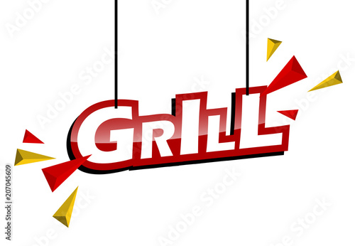 red and yellow tag grill