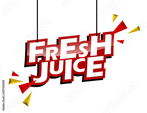 red and yellow tag fresh juice