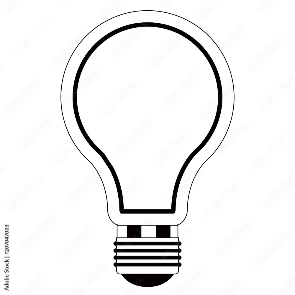 Isolated lightbulb outline Isolated lightbulb outline