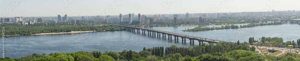 Kiev cityscape with high viewpoint