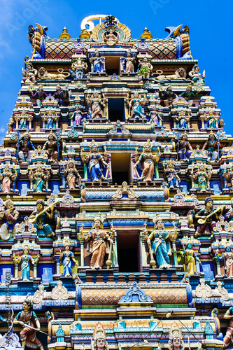 Facade of indian temple with nice details.