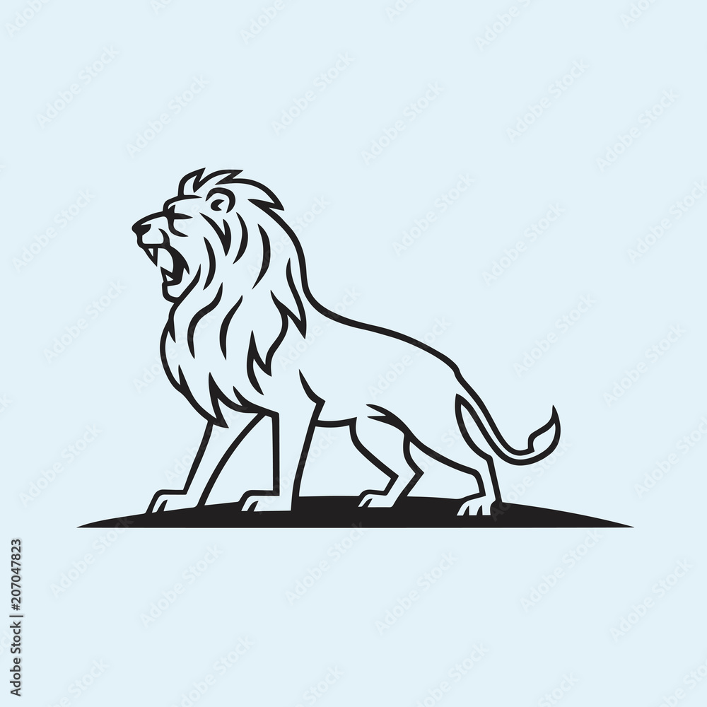 Lion Logo Mascot Illustration Template