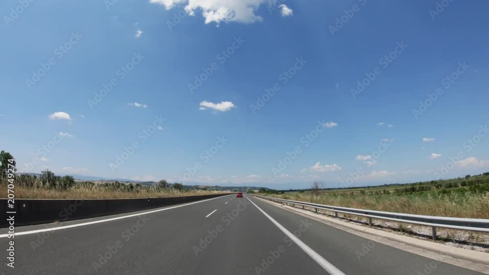 Driving on the Highway, Front View Driving on the Highway, Front View