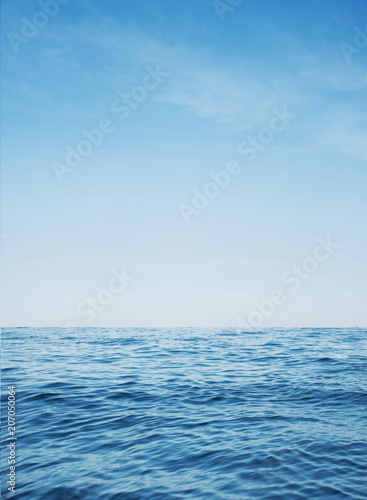 Calm ocean with clear blue water