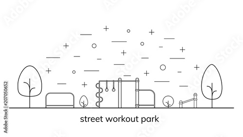 Street workout place or park.
