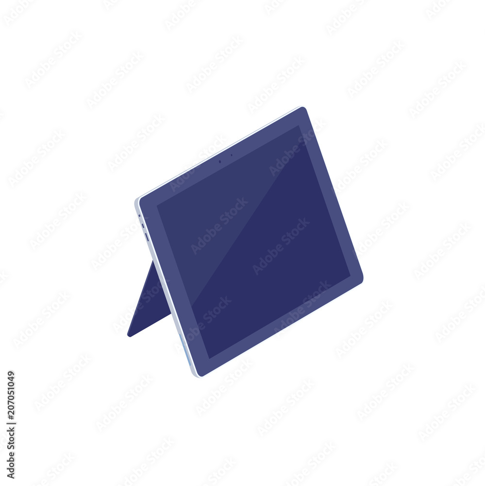 Isometric tablet with smart case and blank display isolated illustration Isometric tablet with smart case and blank display isolated illustration