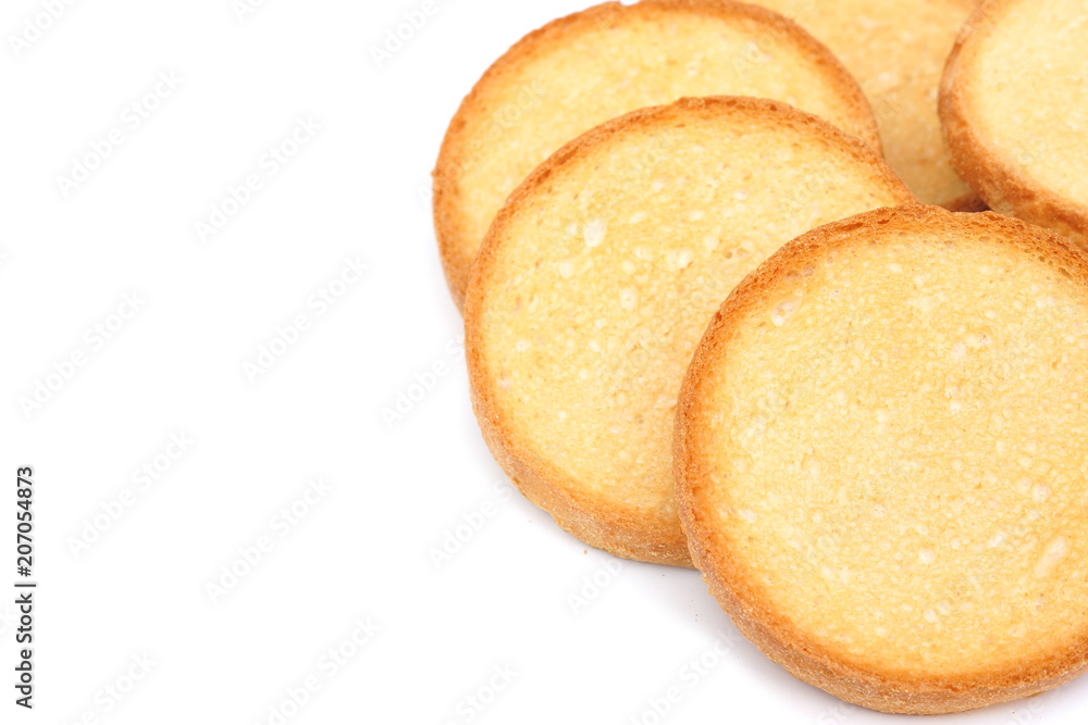 Round Dutch crisp bake bread isolated on white