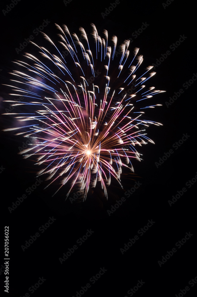 Exploding Fireworks in the night sky Exploding Fireworks in the night sky