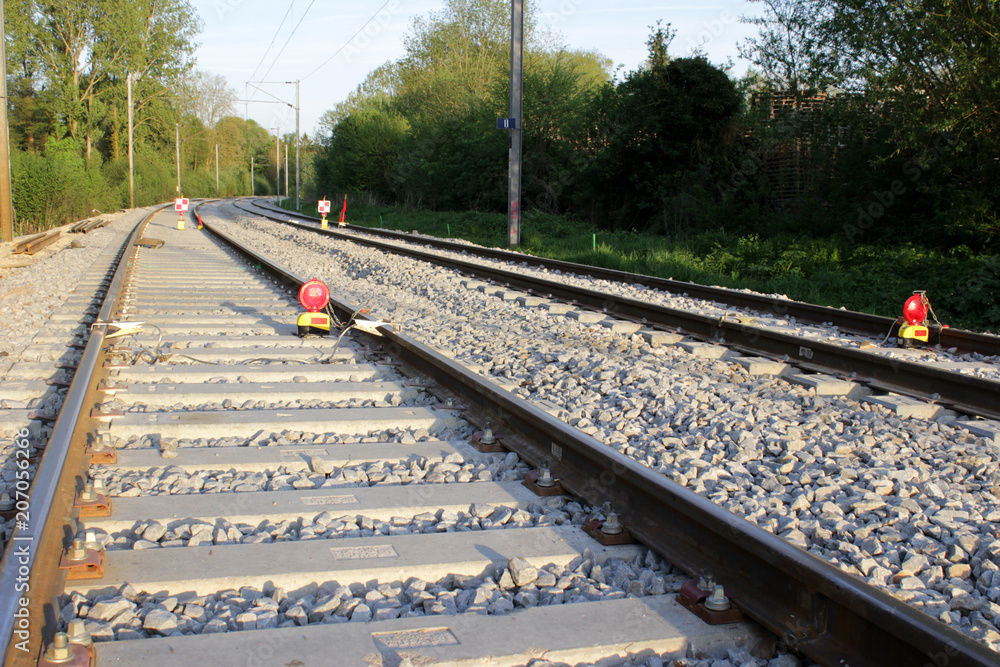 Fototapeta premium Rails en Travaux
