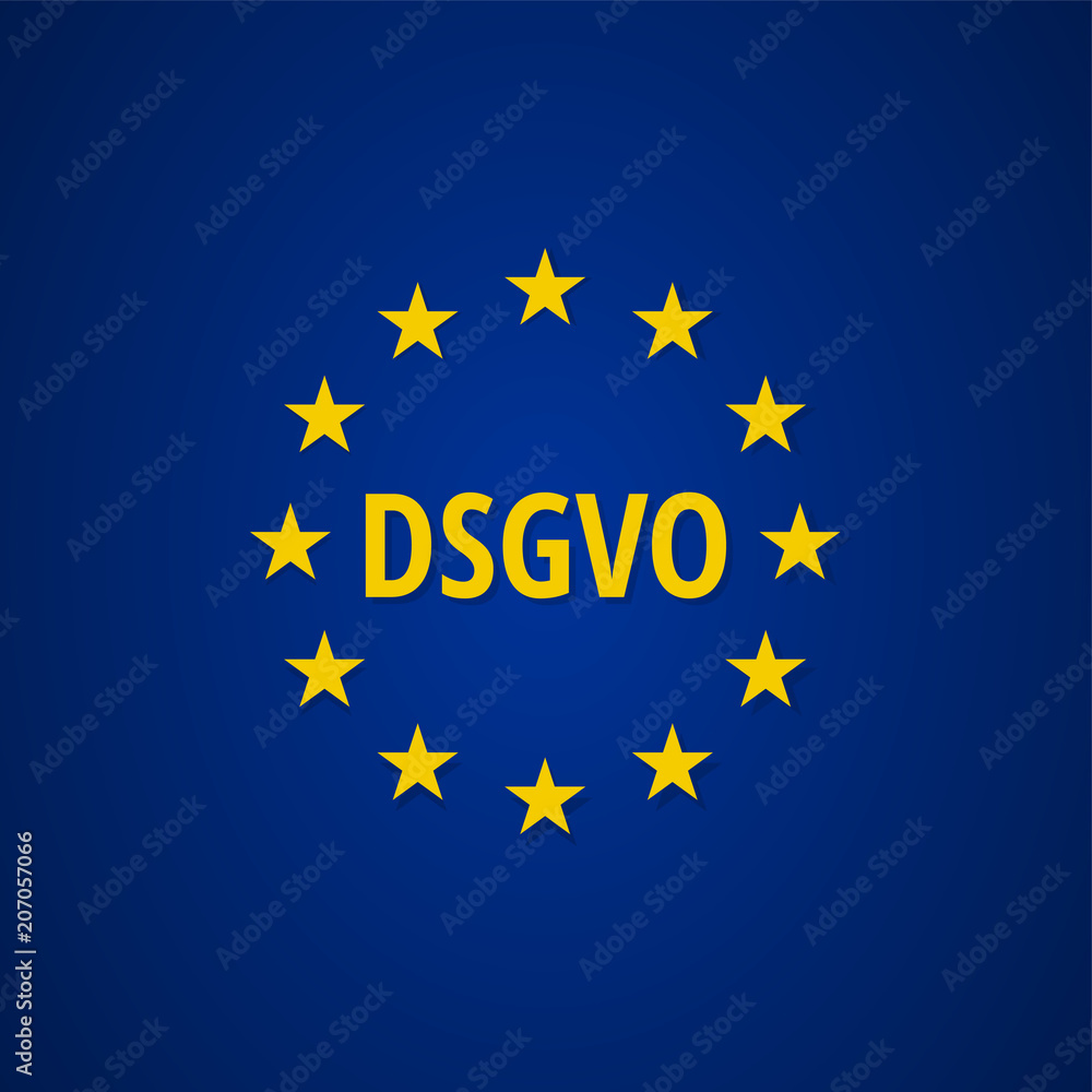 EU-DSGVO sign illustration EU-DSGVO sign illustration