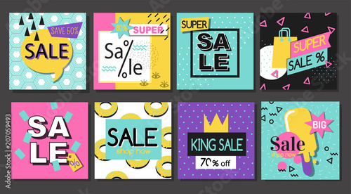 Vector illustration special offer big sale flayer card template special spring discount promotion poster.