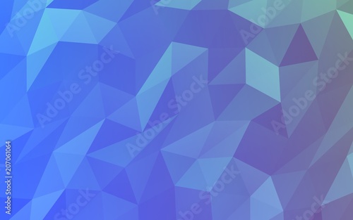 Abstract triangle geometrical blue background. Geometric origami style with gradient