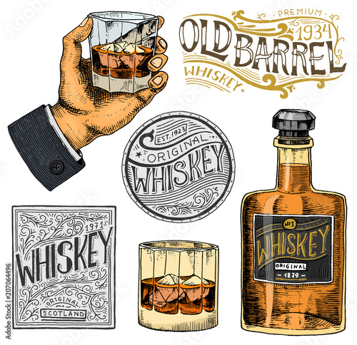 Photo Vintage American whiskey badge